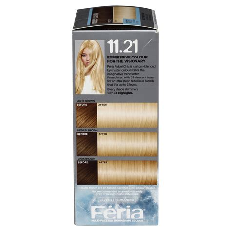 Loreal Feria Hi Lift Blonde Multi Faceted Shimmering Colour 1121 Ultra Pearl Blonde Permanent