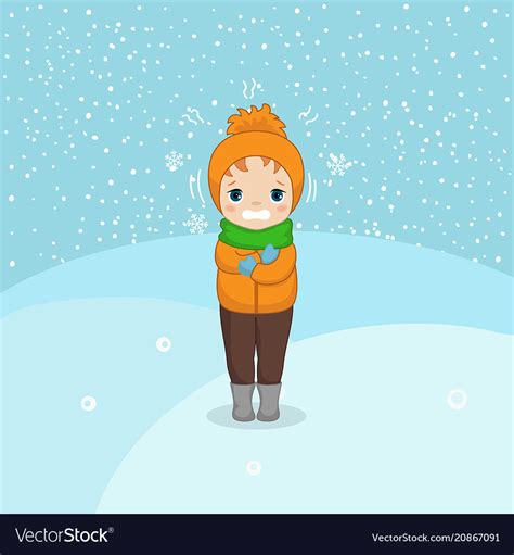 Cold Weather Boy Cold Weather Boy Royalty Free Vector Image