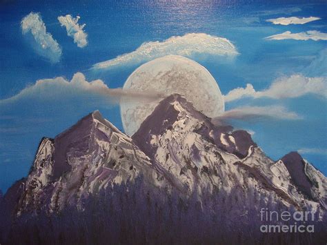 Moon Mountain 021 Painting By Raymond G Deegan Pixels