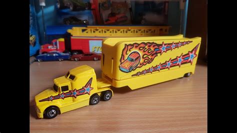 Vintage Hot Wheels Semi Big Rigger Stunt Show Truck And Micro 57 Chevy