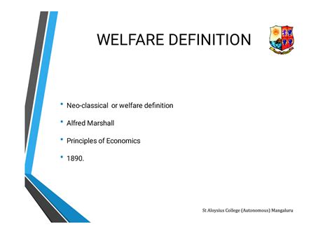 Welfare Definition Economics Notes Welfare Definition Neo