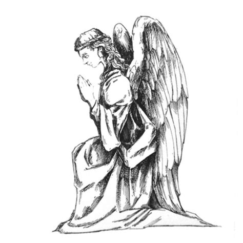Kneeling Angel Illustrations Royalty Free Vector Grap