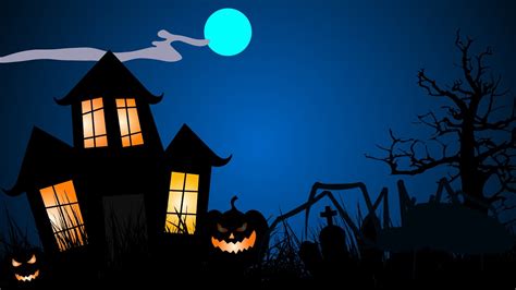 Scary Halloween Night Spider Animation 4k Youtube