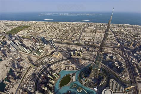 Vue Aérienne Au Dessus De Burj Khalifa Plus Haute Tour Du Monde Avec