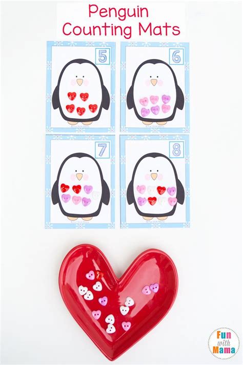 These Adorable Penguin Free Printable Counting Mats Is Perfect For