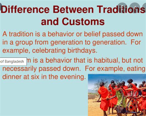 What Is The Difference Between Custom And Tradition