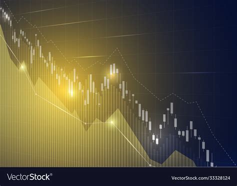 Financial Stock Market Graph On Stock Market Vector Image