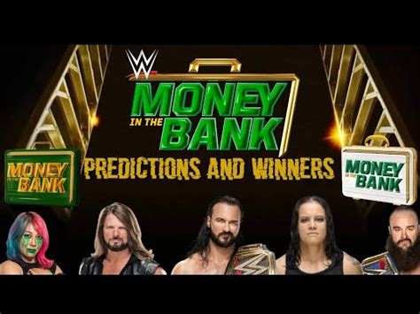 Check spelling or type a new query. WWE Money in the bank 2020 Predictions and Winners - YouTube