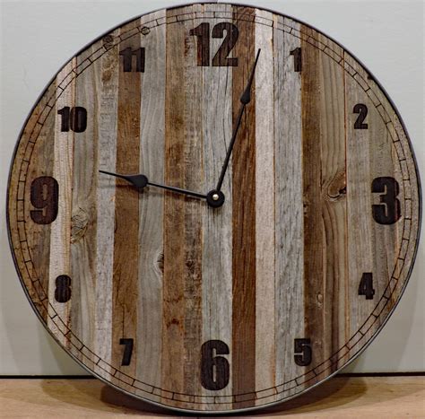 Rustic Wood Wall Clock