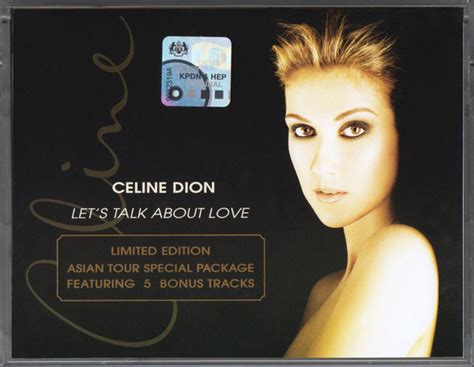 This is a beautiful song, with well thought of lyrics, which touches the heart of anyone who hears it. Céline Dion - Let's Talk About Love (1997, Cassette) | Discogs