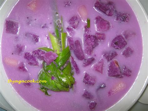 Bubur candil ubi ungu, hidangan manis dan legit bikin nagih. DAUN KARI Masakan Malaysia.....: BUBUR UBI BADAK UNGU