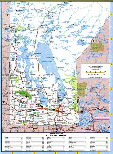 Manitoba highways map.Free printable road map of Manitoba ...