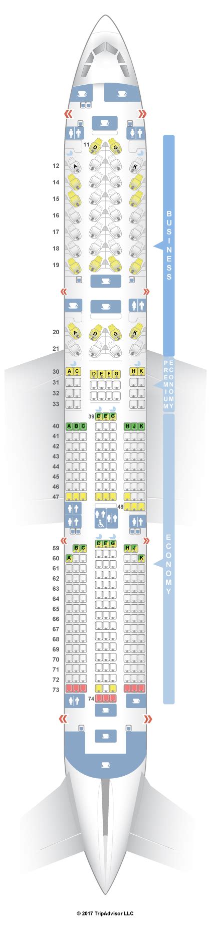 Seatguru Seat Map Cathay Pacific Airbus A350 900 35g