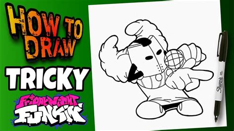 How To Draw Tricky From Friday Night Funkin Como Dibujar A Tricky De