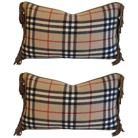 Pair Of Vintage Burberry Wool Pillows By Mary Jane Mccarty At 1stdibs