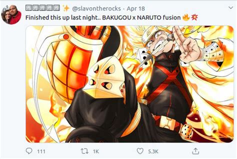 My Hero Academia X Naruto Bakugo Se Fusiona Con Naruto