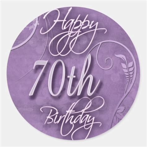 Purple Pizazz For 70th Birthday Zazzle