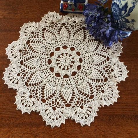 Cosmos Doily Doily In Natural Color By Crochetstitchcrafts On Etsy
