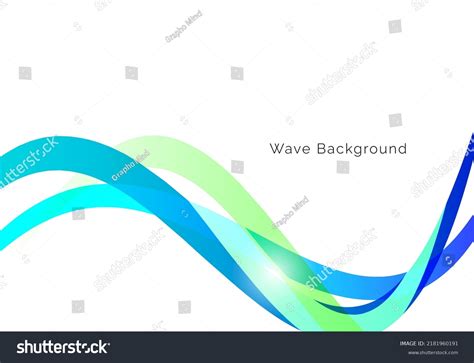 Abstract Blue Green Wave Design Background Stock Vector Royalty Free