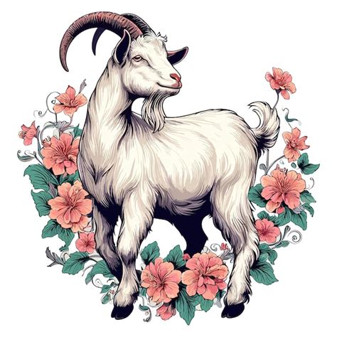 Premium Vector Goat Vector Carton Illustration