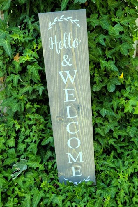 Farmhouse Hello Welcome Sign Large 2345 Feet Tall