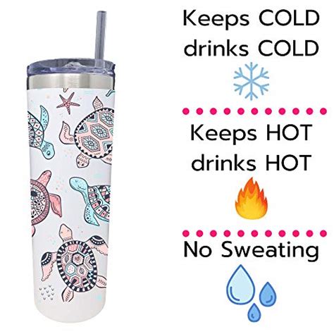stainless steel skinny tumbler with straw lid 20 oz double wall insulated water bottle slim