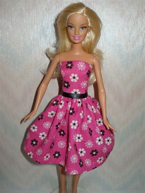 Handmade Barbie Clothes Pink Floral Dress By Thedesigningrose 500