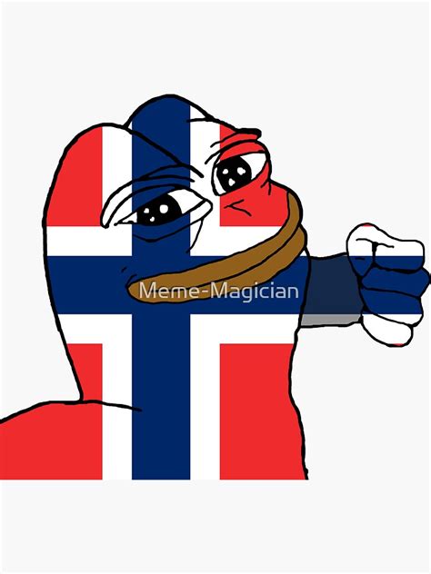 Punching Pepe Norway Sticker For Sale By Meme Magician Redbubble