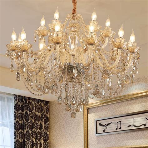 Did you scroll all this way to get facts about chandelier bedroom? 18 (12+6) Light Cognac Colour Elegant Crystal Candle ...