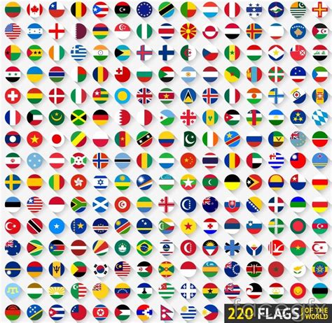 In 220 Countries And Territories Flag Icon Vector Flag Icon Flag