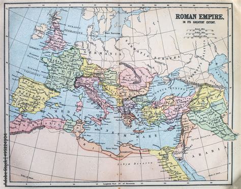 Fototapeta Hampton I Marynistyczny Map Of The Roman Empire Fototapety