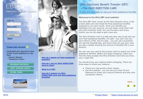 The electronic benefits transfer (ebt) card is how dta delivers its core services: Ohio EBT Card Balance Check - EBTCardBalanceNow.com