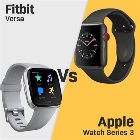 The apple watch build quality is at least 200 times better than any fitbit. Fitbit Versa vs Apple Watch Series 3 Specs | SmartwatchSpex