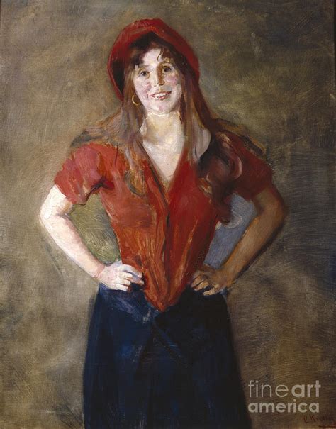 Oda In Red Painting By Christian Krohg Fine Art America