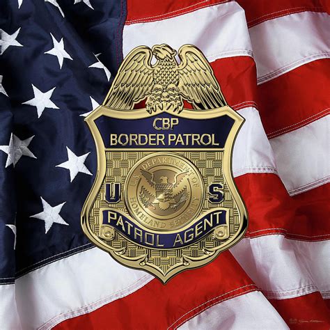 United States Border Patrol U S B P Patrol Agent Badge Over American