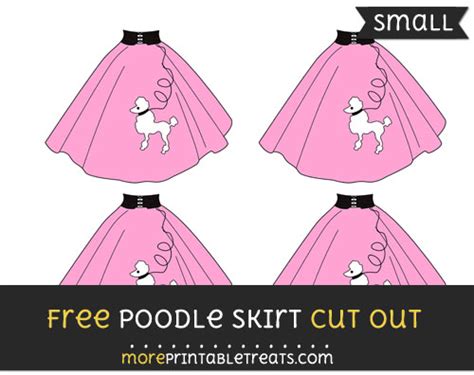 Poodle Skirt Cut Out Small