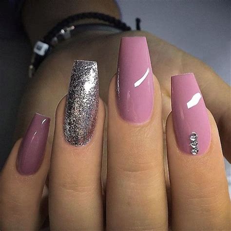 Elegant Purple Glitter Coffin Nails Inspirations Tips Https