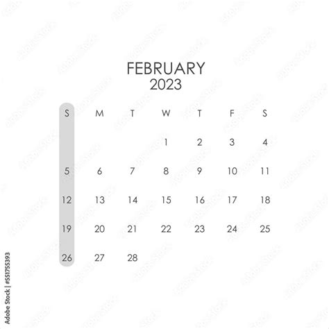 February 2023 Calendar Template Layout For February 2023 Printable