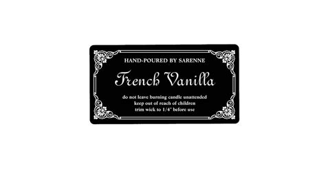 Antique French Border Candle Label Template Zazzle