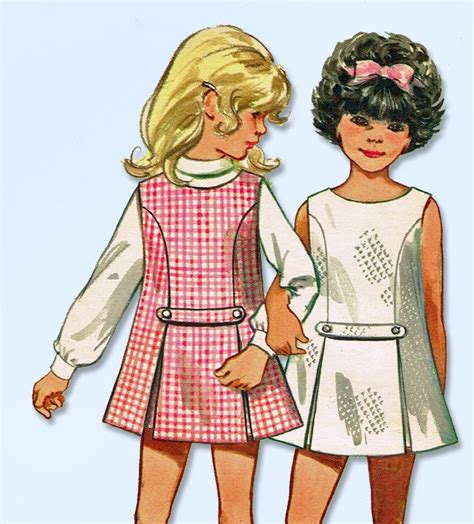 1960s Vintage Butterick Sewing Pattern 5330 Toddler Girls Dress Or