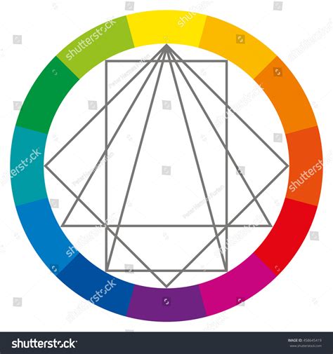 Color Wheel Showing Complementary Colors That Stock Vektor Royaltyfri