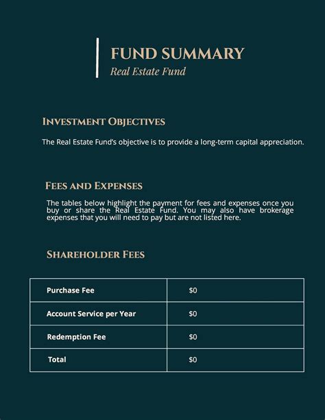 Real Estate Prospectus Template In Word Download