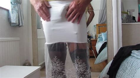 Tight White Skirt Showing Suspender Bumps Tranny Porn Eb