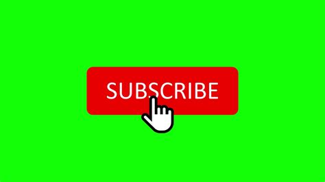 Subscribe Button Green Screen 60 Fps Youtube