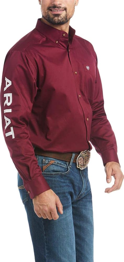 Ariat Men S Big And Tall Team Logo Long Sleeve Twill Shirt At Amazon Men’s Clothing Store
