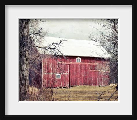 Red Barn Photography Rustic Home Decor Barn Art Country Wall Art