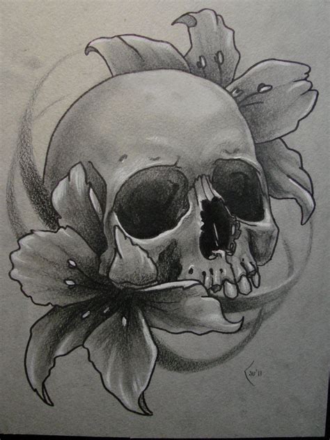Sketch For Tattoo By Xenija88 On Deviantart Skull