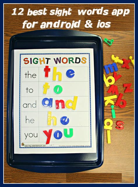 12 Best Sight Words Apps For Android And Ios Cookie Sheet Activities