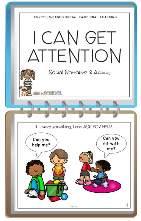 Preschool Social Emotional Activity Gaining Attention Aba In School