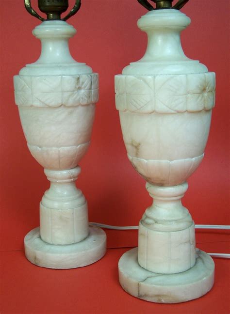 Pair Of Italian Alabaster Lamps